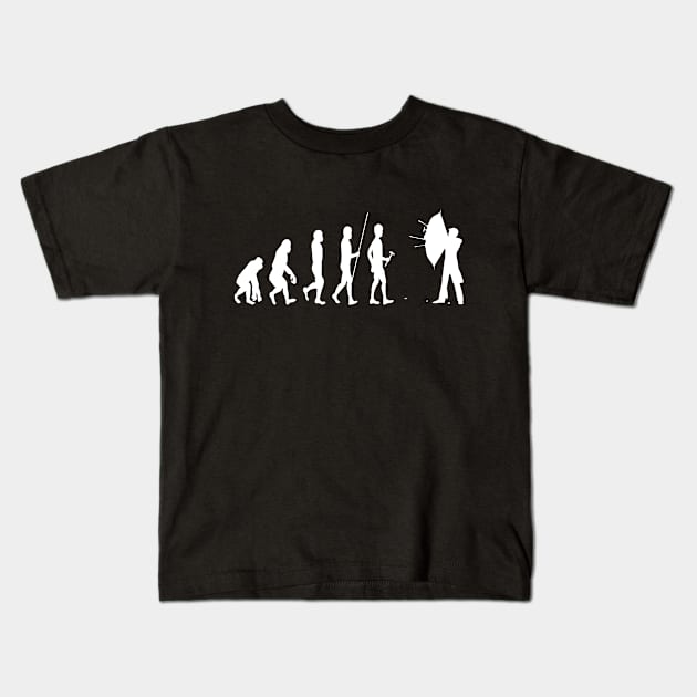 Evolution archery lover gift design Kids T-Shirt by Carl and Gottlieb Apparel LLC